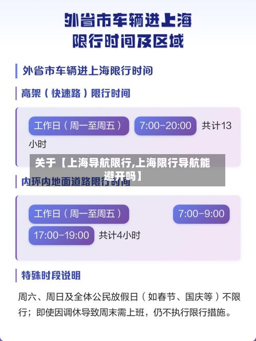 关于【上海导航限行,上海限行导航能避开吗】