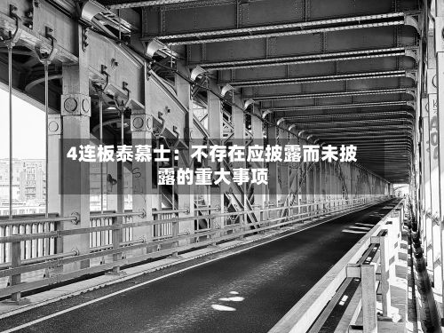 4连板泰慕士：不存在应披露而未披露的重大事项-第1张图片