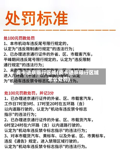 皮卡进京限行区域(皮卡进京限行区域怎么处罚)-第2张图片