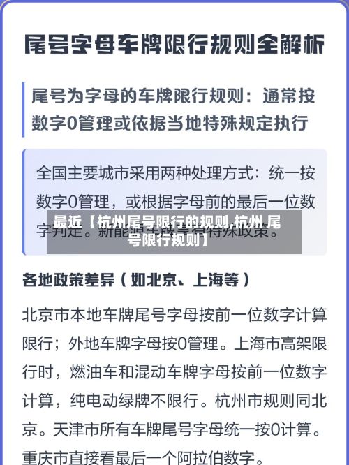 最近【杭州尾号限行的规则,杭州 尾号限行规则】