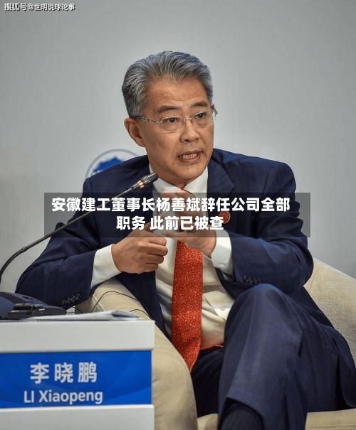 安徽建工董事长杨善斌辞任公司全部职务 此前已被查-第3张图片