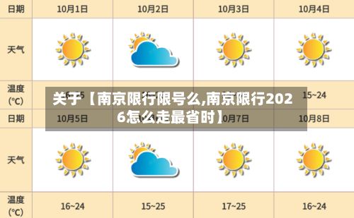 关于【南京限行限号么,南京限行2026怎么走最省时】
