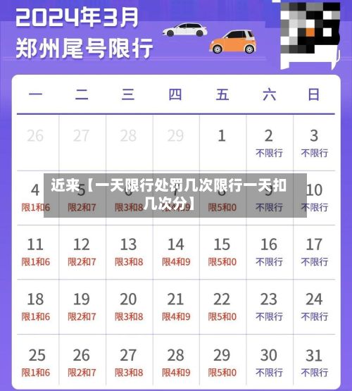 近来【一天限行处罚几次限行一天扣几次分】