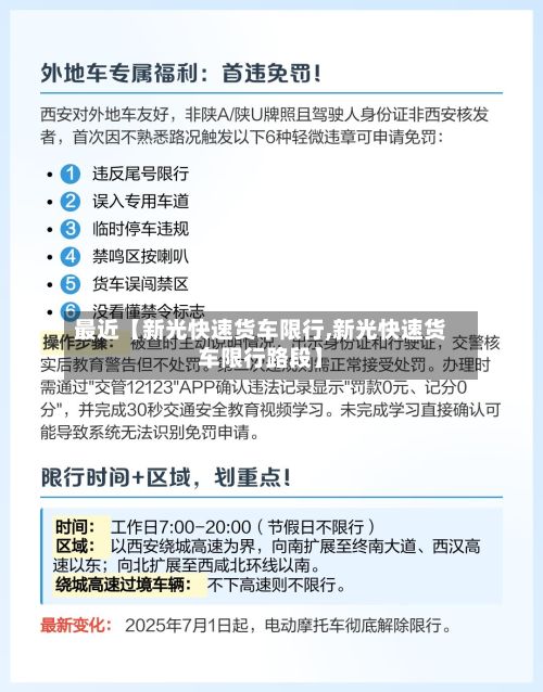 最近【新光快速货车限行,新光快速货车限行路段】-第2张图片