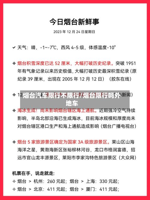 烟台汽车限行不限行/烟台限行吗外地车
