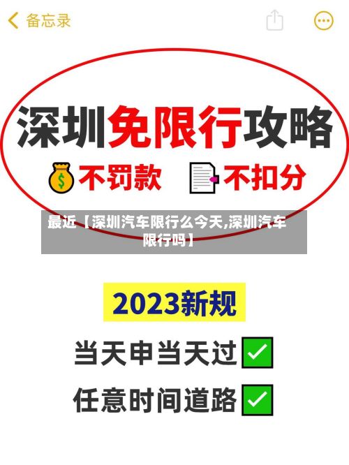 最近【深圳汽车限行么今天,深圳汽车限行吗】