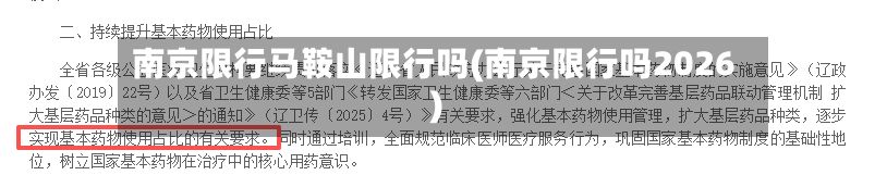 南京限行马鞍山限行吗(南京限行吗2026)-第2张图片
