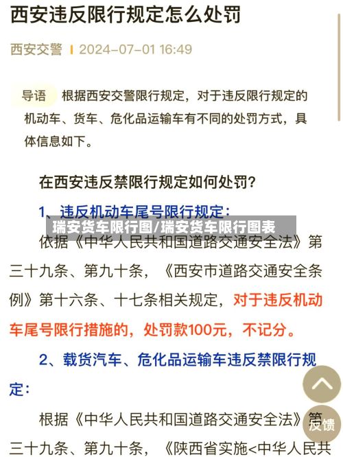 瑞安货车限行图/瑞安货车限行图表-第2张图片
