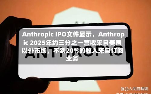 Anthropic IPO文件显示，Anthropic 2025年约三分之一营收来自美国以外市场，不到20%的收入来自订阅业务-第2张图片