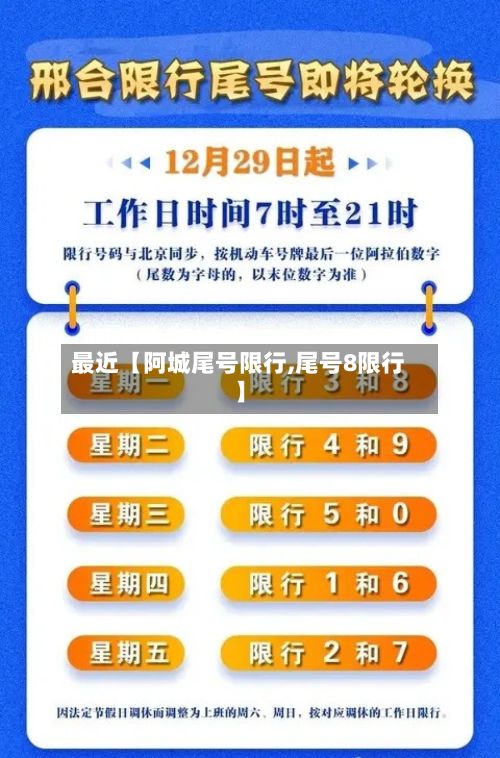 最近【阿城尾号限行,尾号8限行】