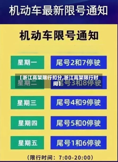 【浙江高架限行扣分,浙江高架限行时间】-第2张图片