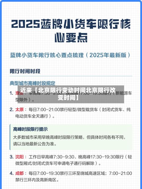 近来【北京限行变动时间北京限行改变时间】