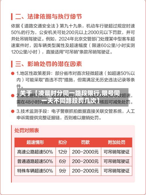 关于【凌晨时分同一路段限行,限号同一天不同路段罚几次】-第2张图片