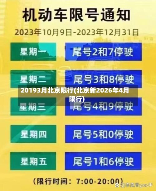20193月北京限行(北京新2026年4月限行)