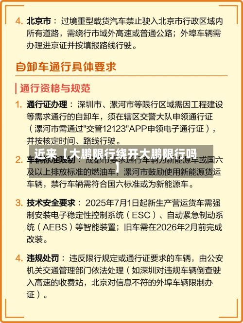 近来【大鹏限行绕开大鹏限行吗】