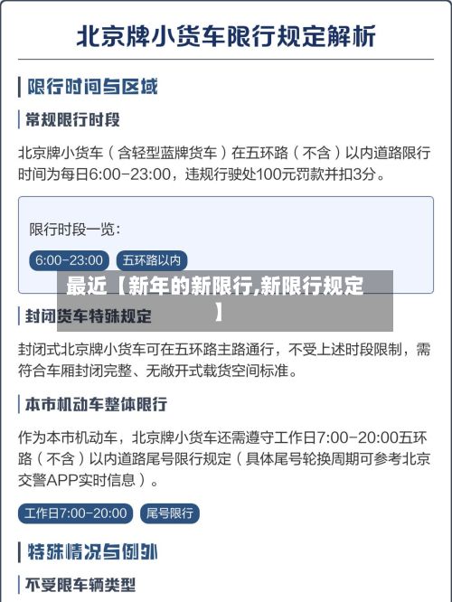 最近【新年的新限行,新限行规定】-第2张图片