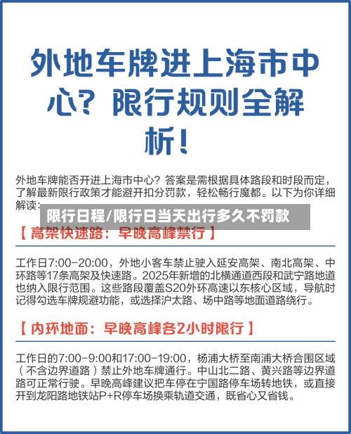 限行日程/限行日当天出行多久不罚款-第2张图片