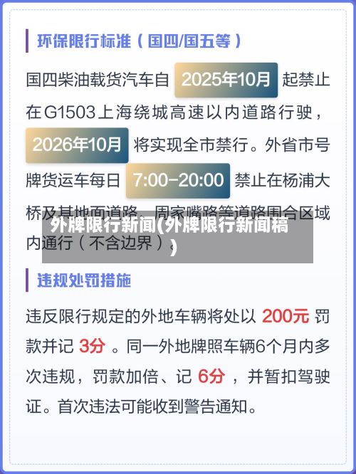 外牌限行新闻(外牌限行新闻稿)-第2张图片