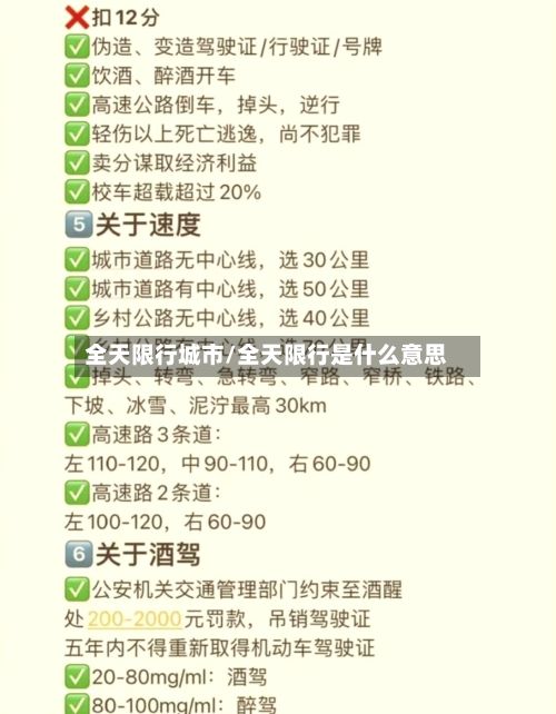 全天限行城市/全天限行是什么意思-第3张图片