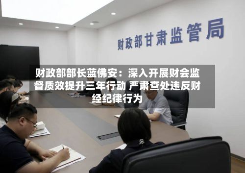 财政部部长蓝佛安：深入开展财会监督质效提升三年行动 严肃查处违反财经纪律行为-第2张图片