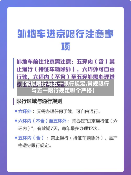 【常规限行与五一限行规定,常规限行与五一限行规定哪个严格】