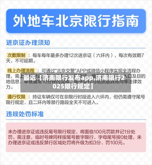 最近【济南限行发布app,济南限行2025限行规定】-第3张图片