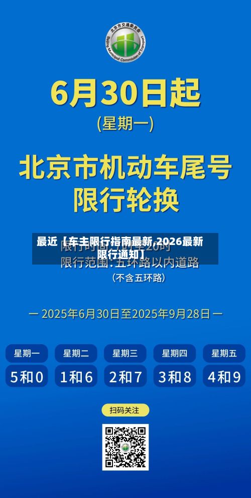最近【车主限行指南最新,2026最新限行通知】