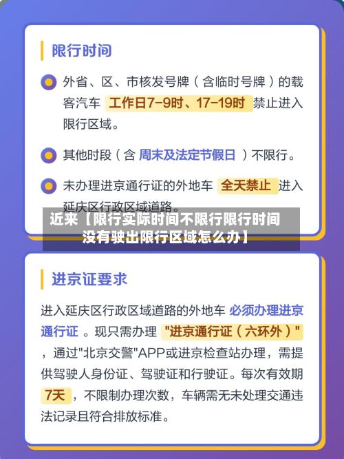近来【限行实际时间不限行限行时间没有驶出限行区域怎么办】-第2张图片