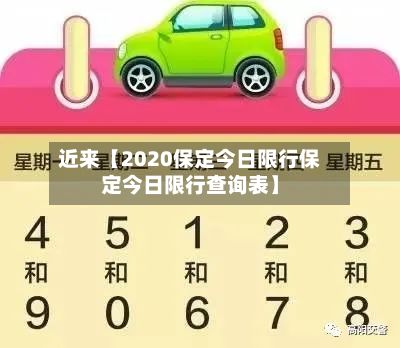 近来【2020保定今日限行保定今日限行查询表】-第2张图片