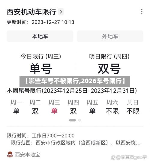 【哪些车号不被限行,2026车号限行】-第2张图片