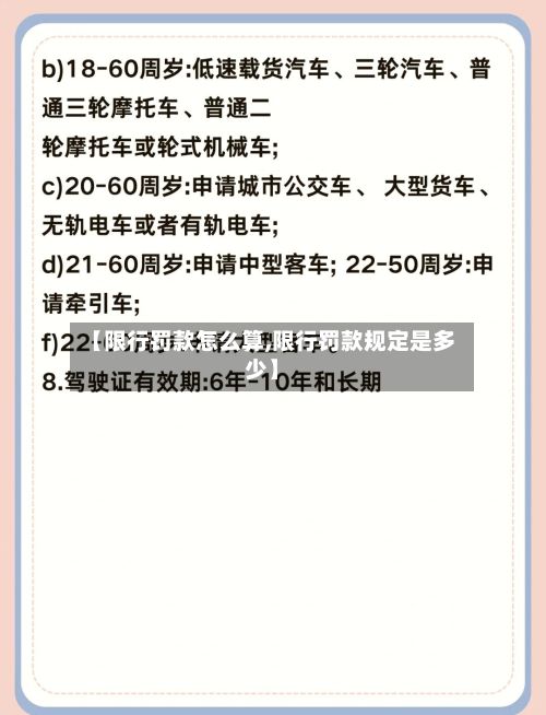 【限行罚款怎么算,限行罚款规定是多少】