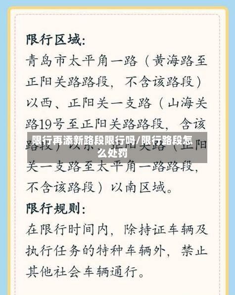 限行再添新路段限行吗/限行路段怎么处罚