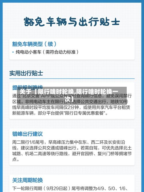 关于【限行啥时轮换,限行啥时轮换一次】