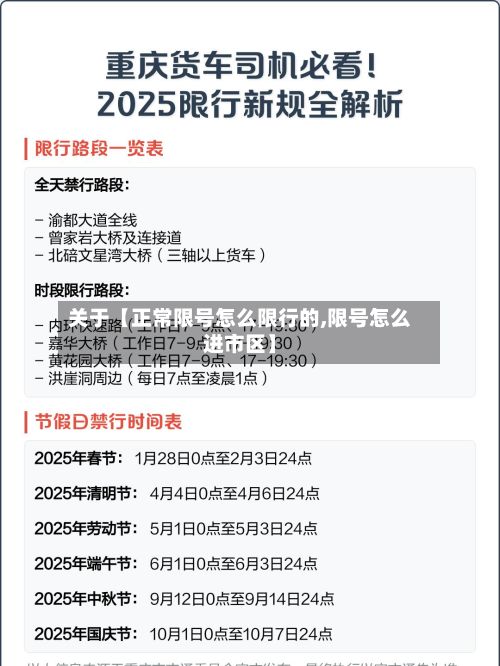 关于【正常限号怎么限行的,限号怎么进市区】