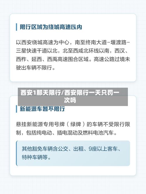 西安1那天限行/西安限行一天只罚一次吗