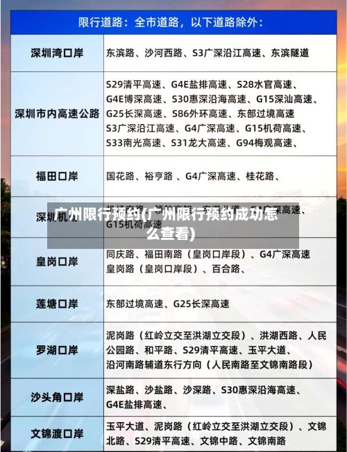 广州限行预约(广州限行预约成功怎么查看)