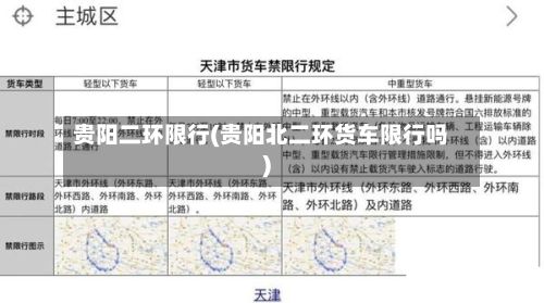 贵阳二环限行(贵阳北二环货车限行吗)-第3张图片