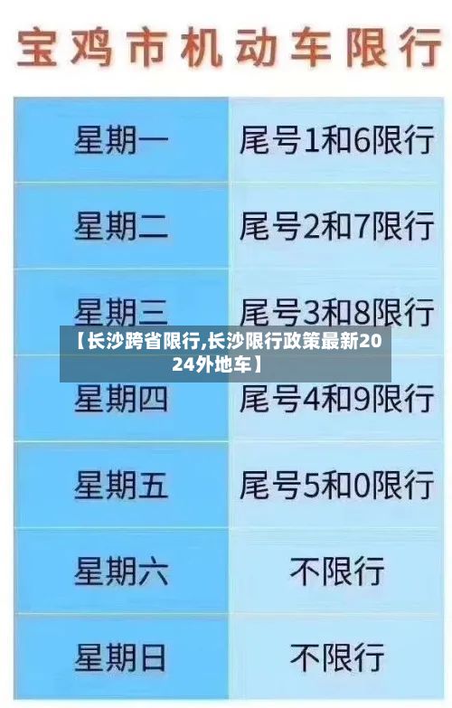 【长沙跨省限行,长沙限行政策最新2024外地车】