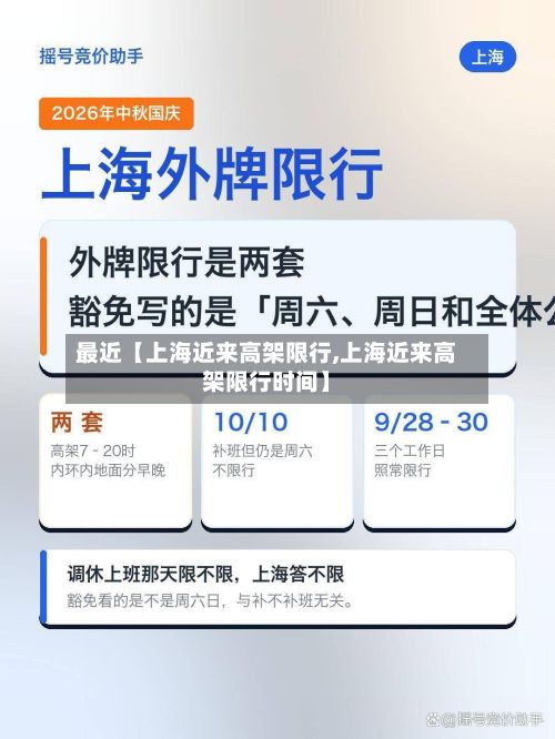 最近【上海近来高架限行,上海近来高架限行时间】