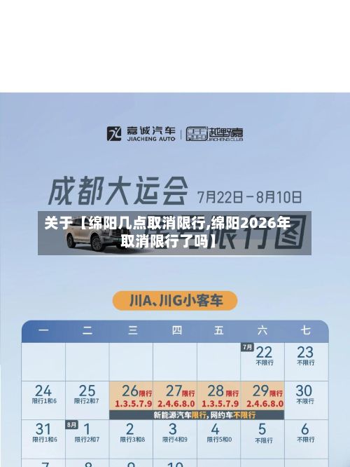 关于【绵阳几点取消限行,绵阳2026年取消限行了吗】