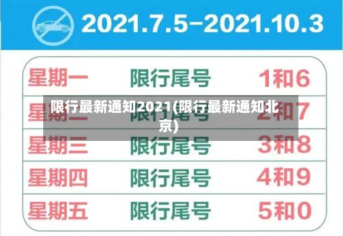 限行最新通知2021(限行最新通知北京)-第2张图片