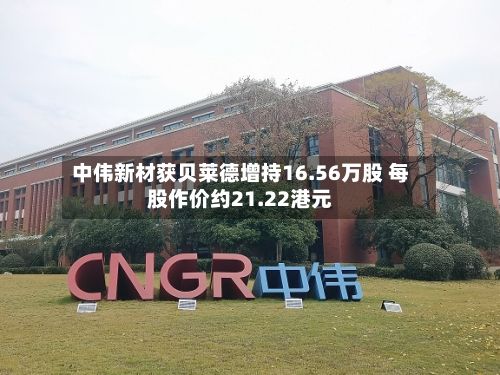 中伟新材获贝莱德增持16.56万股 每股作价约21.22港元-第1张图片