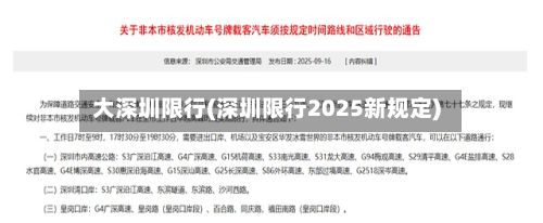 大深圳限行(深圳限行2025新规定)-第2张图片