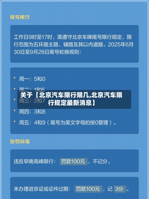 关于【北京汽车限行限几,北京汽车限行规定最新消息】-第3张图片