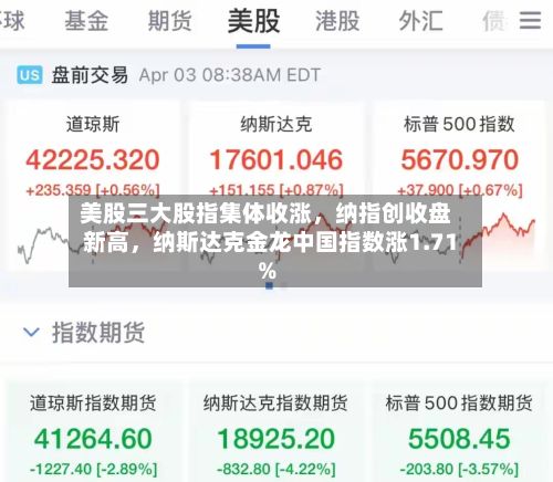 美股三大股指集体收涨，纳指创收盘新高，纳斯达克金龙中国指数涨1.71%-第2张图片