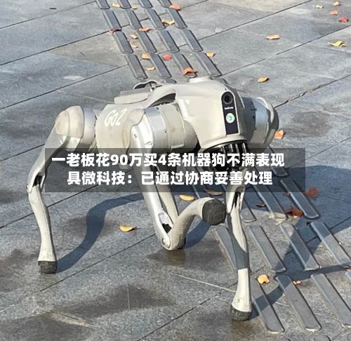 一老板花90万买4条机器狗不满表现 具微科技：已通过协商妥善处理