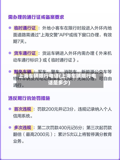 上海车辆限行电话(上海车辆限行电话是多少)-第2张图片