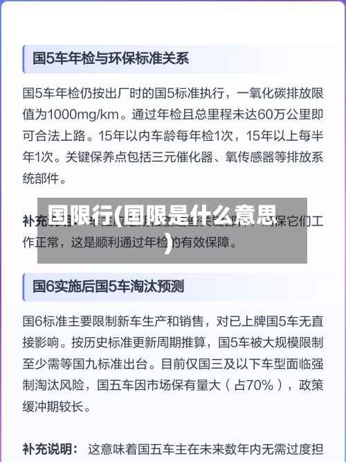 国限行(国限是什么意思)