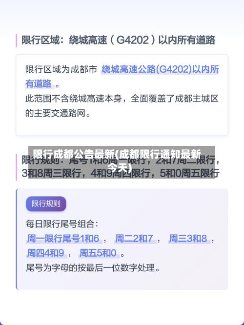 限行成都公告最新(成都限行通知最新今天)-第2张图片