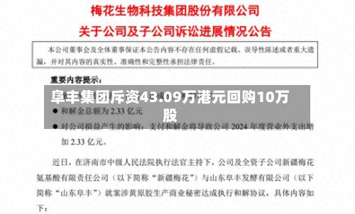 阜丰集团斥资43.09万港元回购10万股